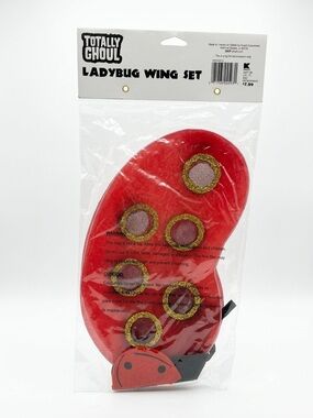Totally Ghoul Ladybug Wing Set Costume Halloween Red Black New Sealed Kmart